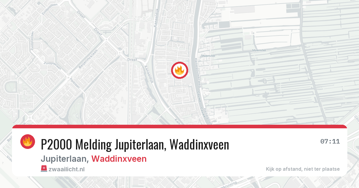 P2000 Melding Jupiterlaan, Waddinxveen — 30 jan 2026