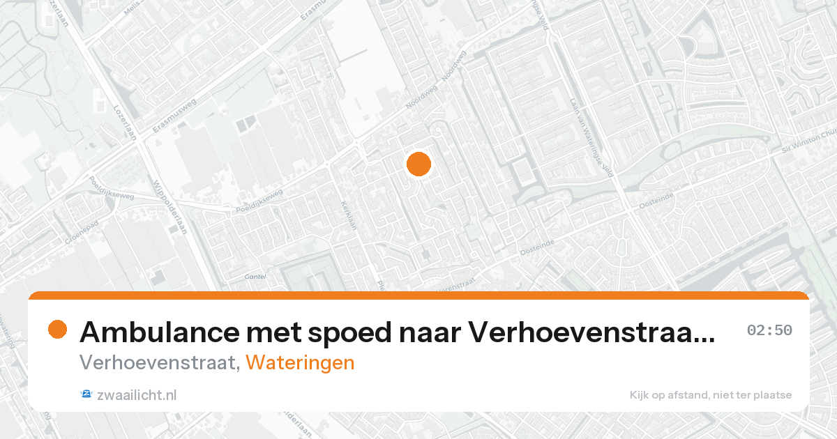 Ambulance met spoed naar Verhoevenstraat in Wateringen — 19 aug 2026