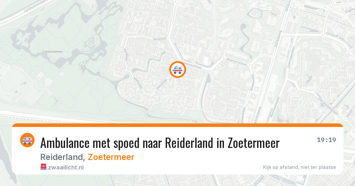 Ambulance met spoed naar Reiderland in Zoetermeer — 12 jun 2026
