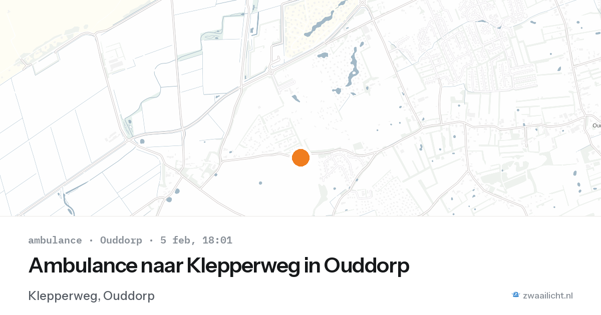 Ambulance naar Klepperweg in Ouddorp — 5 feb 2026