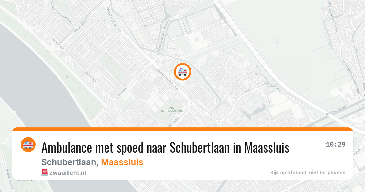 Ambulance met spoed naar Schubertlaan in Maassluis — 9 feb 2026