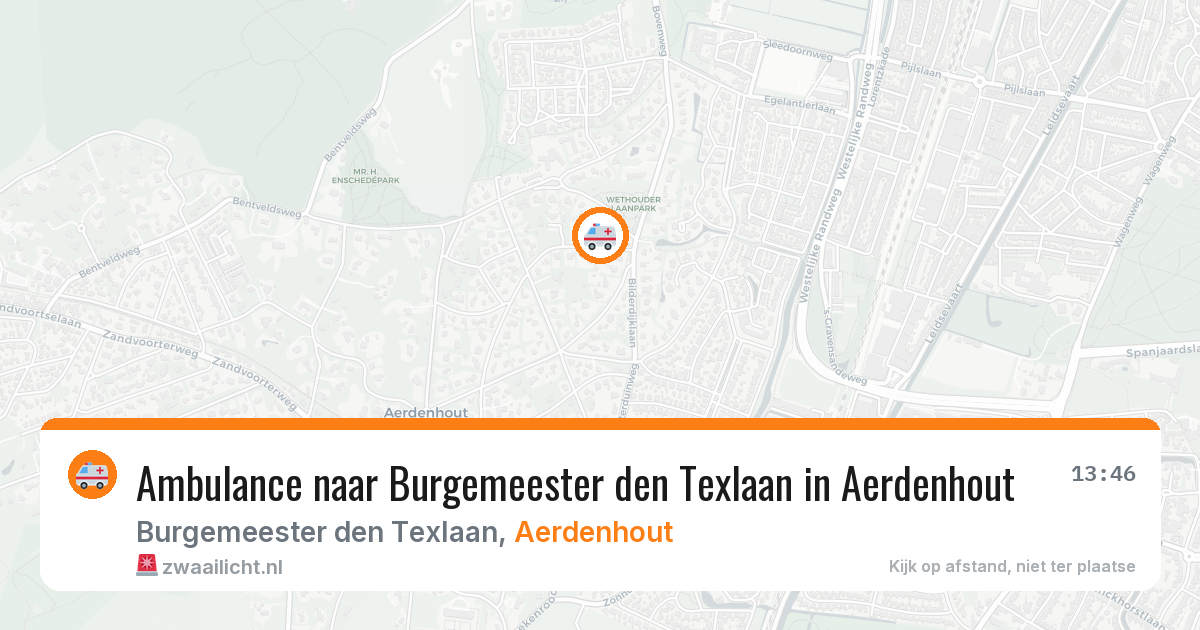 Ambulance naar Burgemeester den Texlaan in Aerdenhout — 30 jul 2026