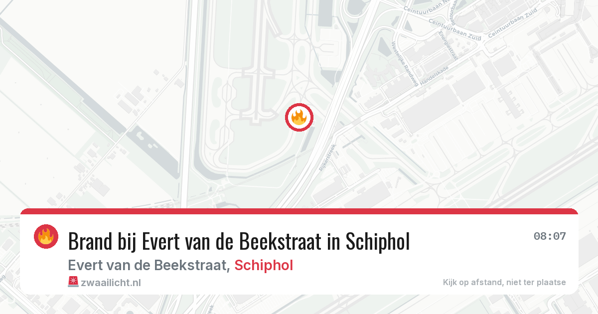 Brand bij Evert van de Beekstraat in Schiphol — 29 jan 2026