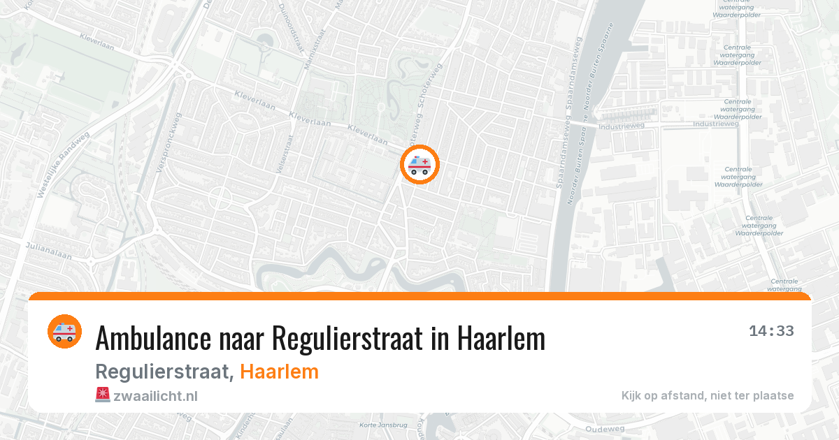 Ambulance naar Regulierstraat in Haarlem — 23 mrt 2026