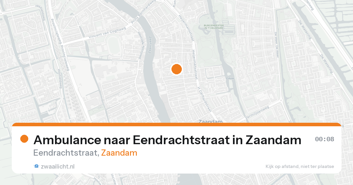 Ambulance naar Eendrachtstraat in Zaandam — 1 jun 2026