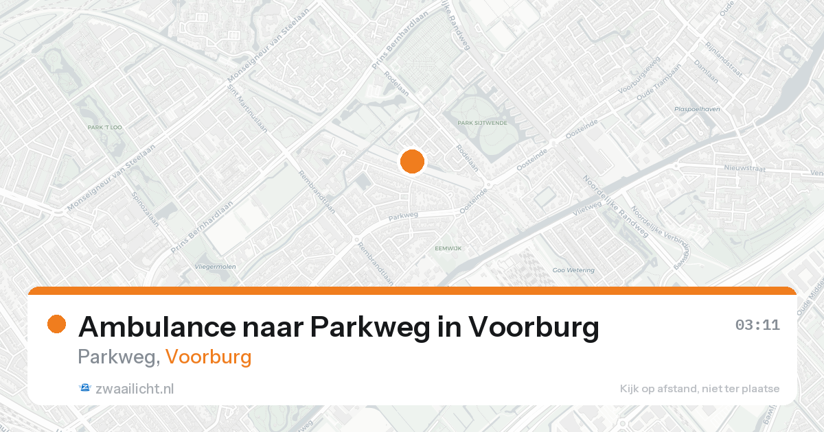 Ambulance naar Parkweg in Voorburg — 30 mei 2026