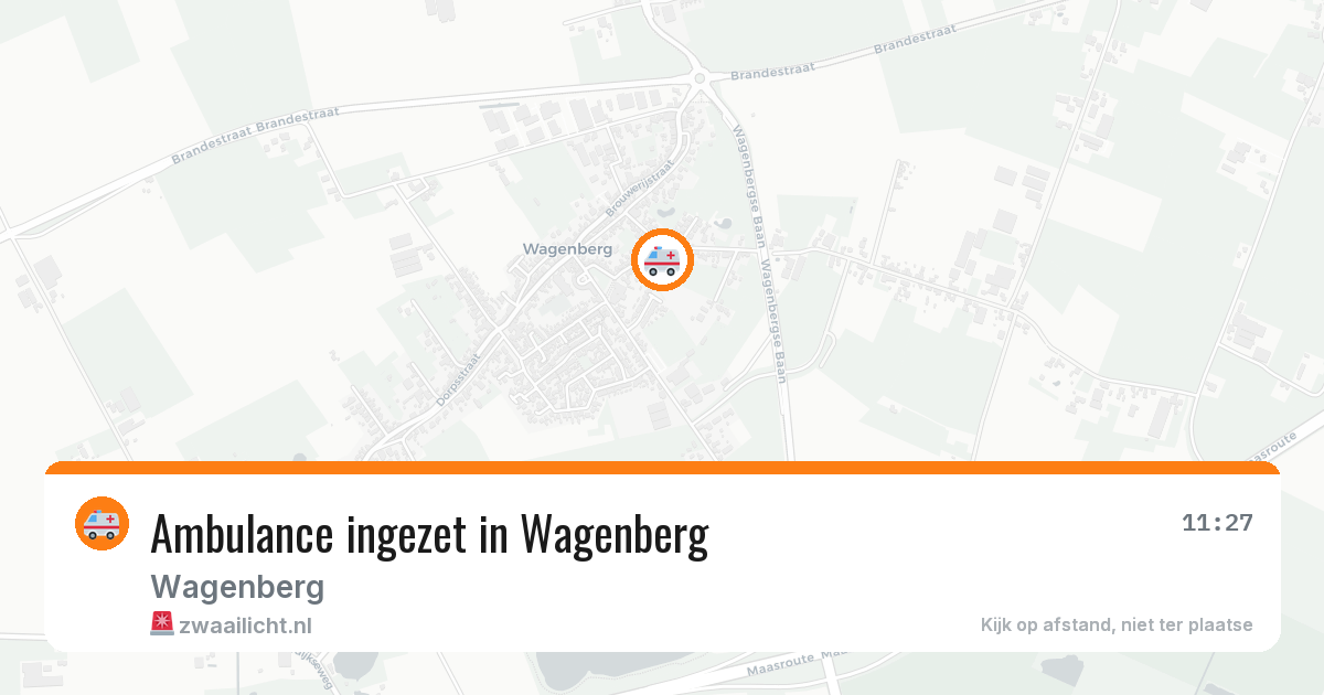 Ambulance ingezet in Wagenberg — 11 aug 2026
