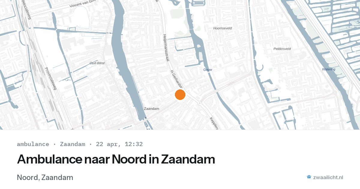 Ambulance naar Noord in Zaandam — 22 apr 2026