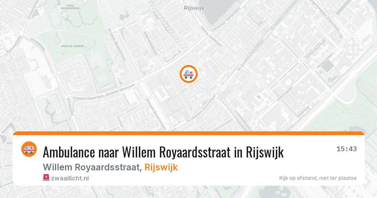 Ambulance naar Willem Royaardsstraat in Rijswijk — 28 mei 2026