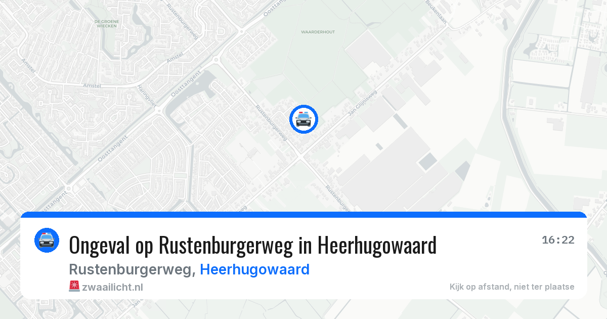Ongeval op Rustenburgerweg in Heerhugowaard — 31 mrt 2026