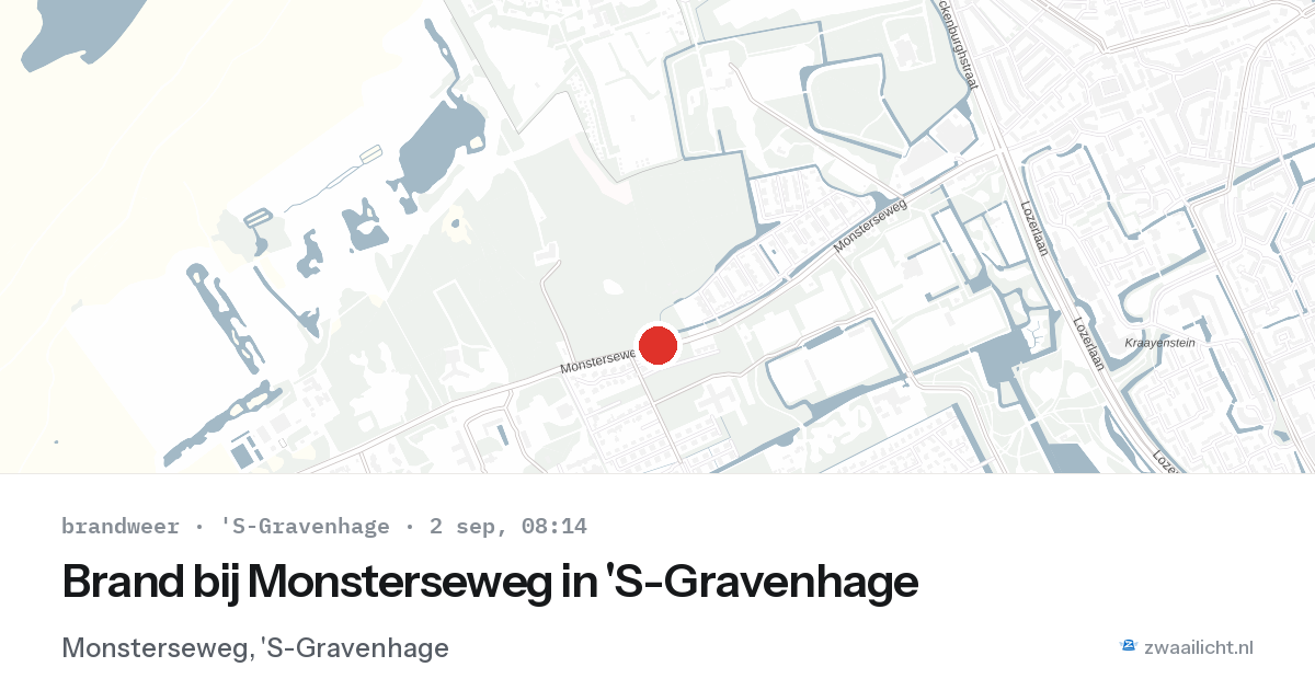 Brand bij Monsterseweg in 'S-Gravenhage — 2 sep 2026