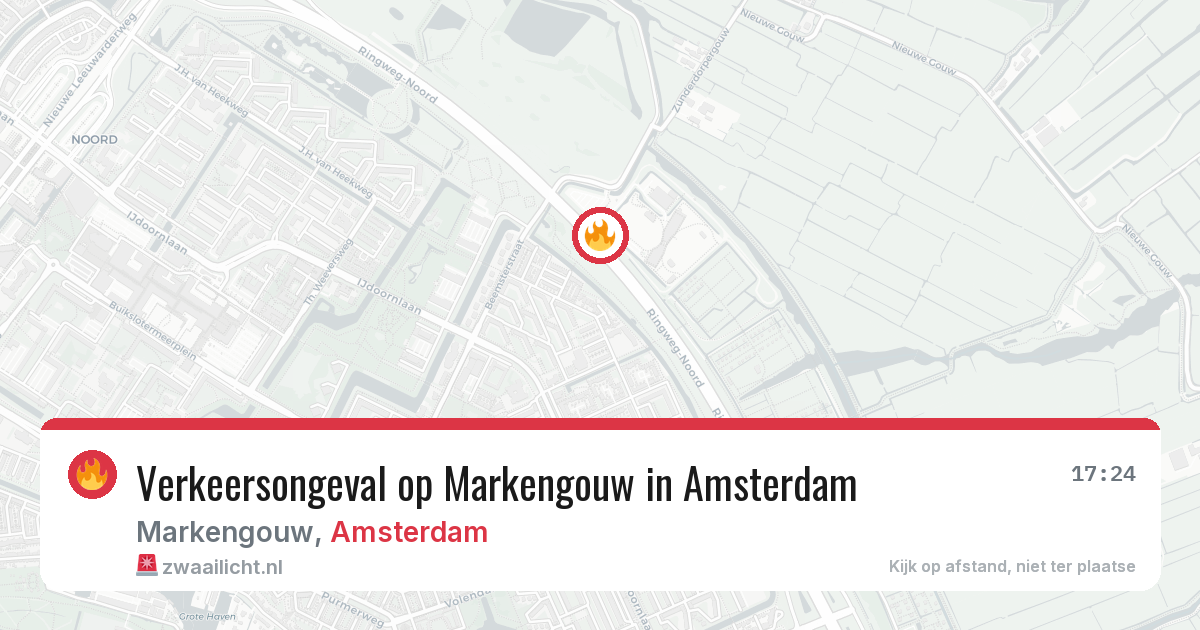 Verkeersongeval op Markengouw in Amsterdam — 9 apr 2026