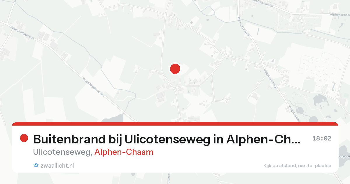 Buitenbrand bij Ulicotenseweg in Alphen-Chaam — 15 aug 2026