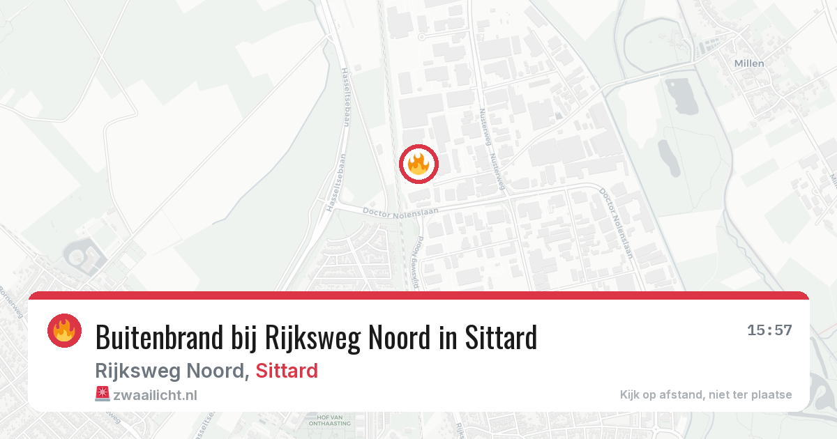 Buitenbrand bij Rijksweg Noord in Sittard — 2 jul 2026