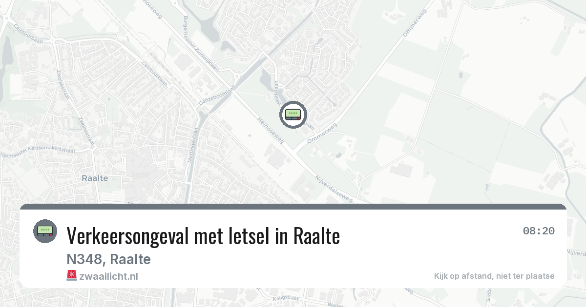 Verkeersongeval met letsel in Raalte — 29 jan 2026