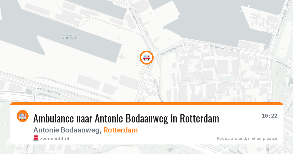 Ambulance naar Antonie Bodaanweg in Rotterdam — 3 aug 2026
