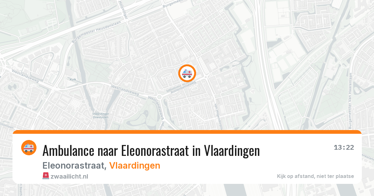 Ambulance naar Eleonorastraat in Vlaardingen — 9 jul 2026