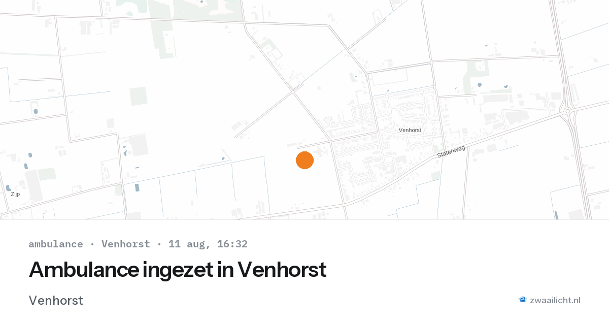 Ambulance ingezet in Venhorst — 11 aug 2026