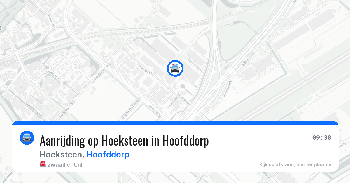 Aanrijding op Hoeksteen in Hoofddorp — 18 mei 2026