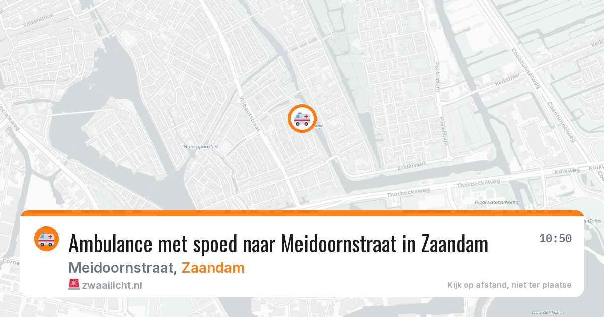 Ambulance met spoed naar Meidoornstraat in Zaandam — 19 jan 2026