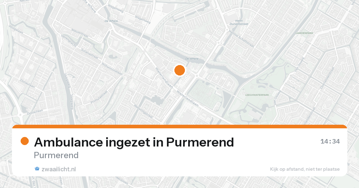 Ambulance ingezet in Purmerend — 30 mei 2026