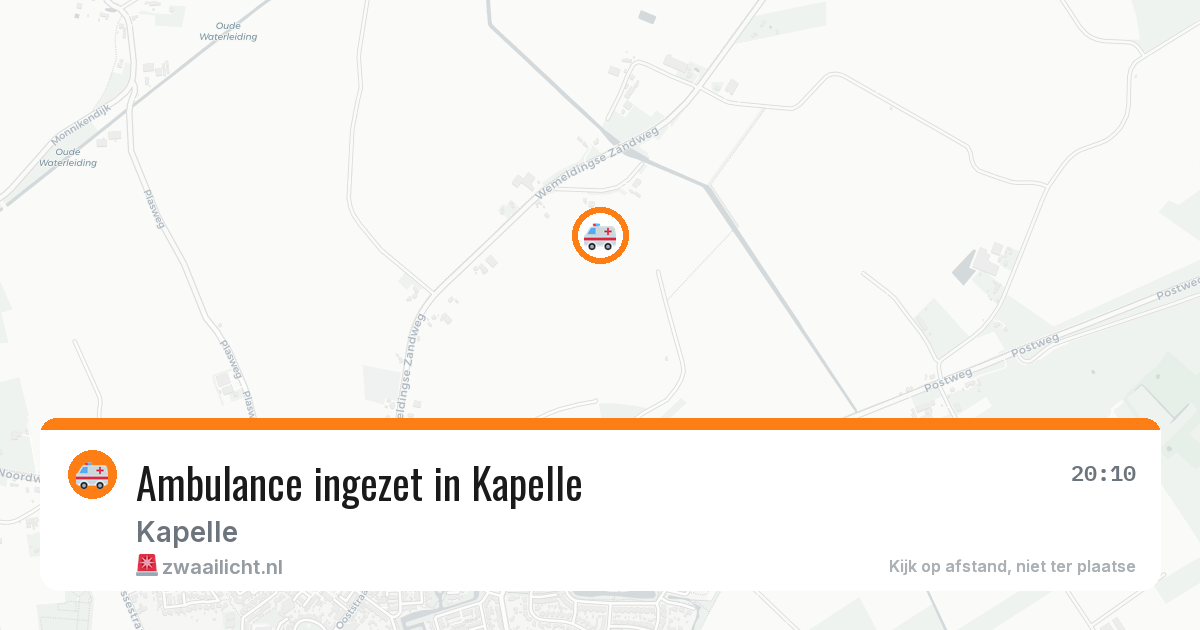 Ambulance ingezet in Kapelle — 10 aug 2026