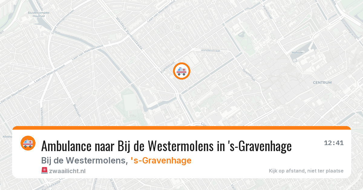 Ambulance naar Bij de Westermolens in 's-Gravenhage — 17 jun 2026