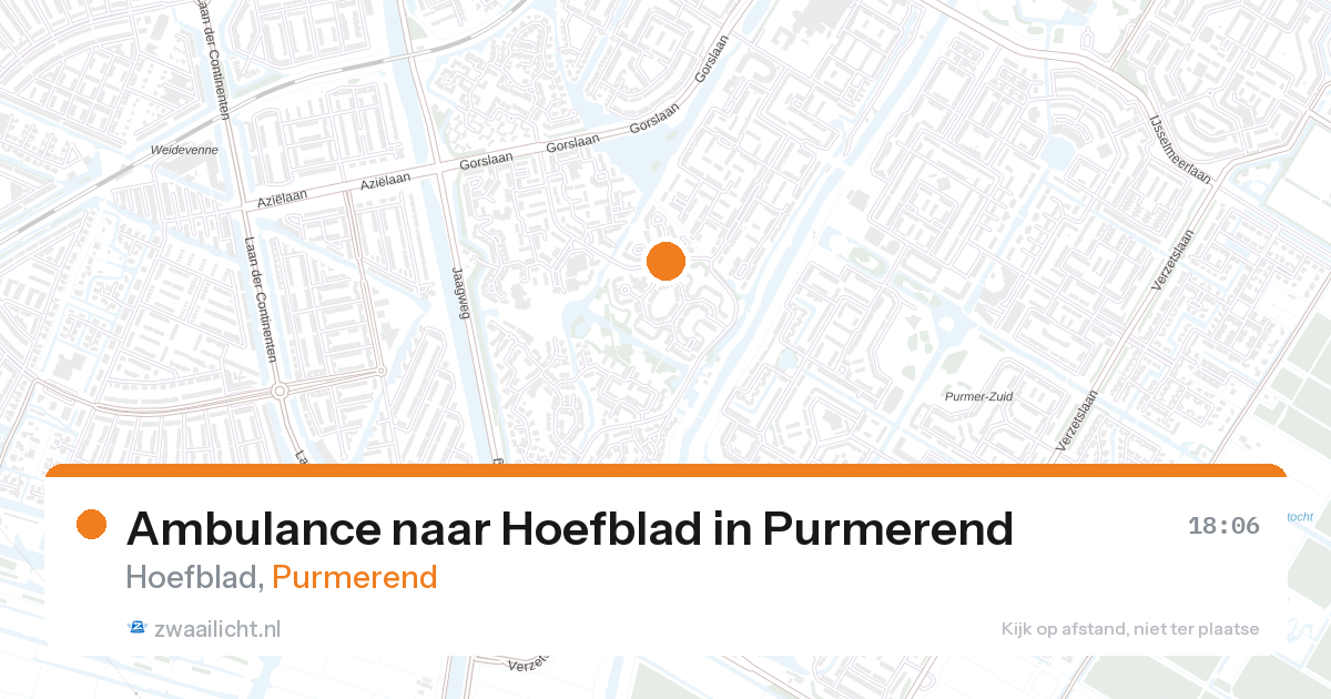 Ambulance naar Hoefblad in Purmerend — 20 jul 2026