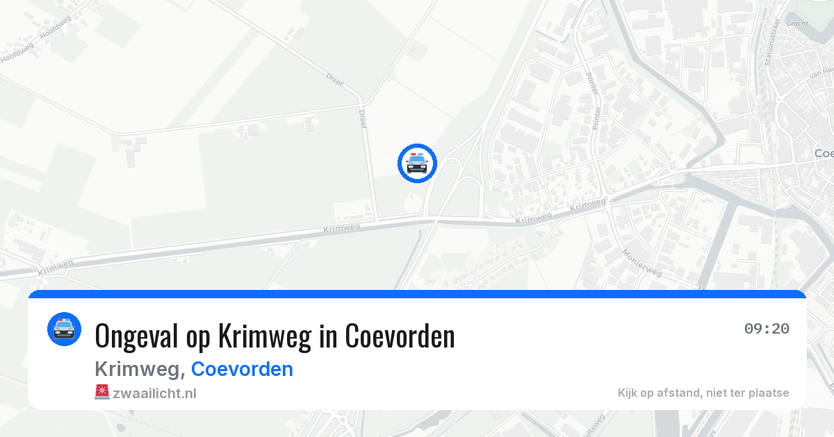 Ongeval op Krimweg in Coevorden — 29 mei 2026