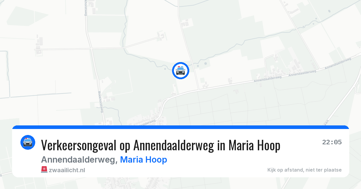 Verkeersongeval op Annendaalderweg in Maria Hoop — 1 mei 2026
