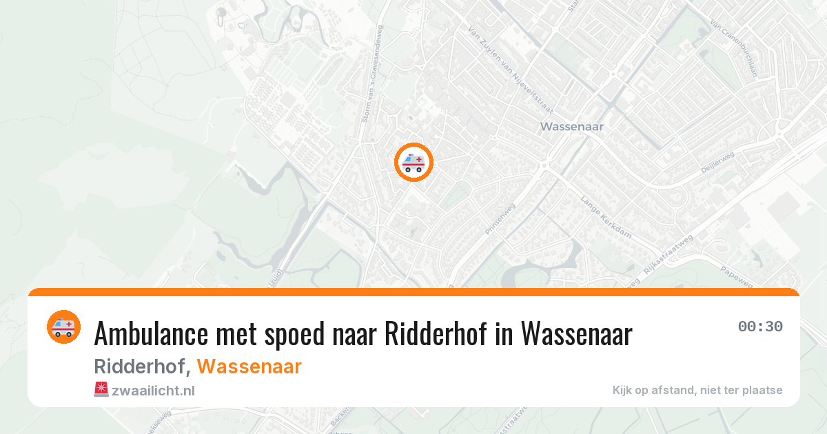 Ambulance met spoed naar Ridderhof in Wassenaar — 28 mei 2026
