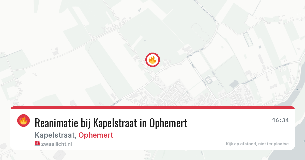 Reanimatie bij Kapelstraat in Ophemert — 3 aug 2026