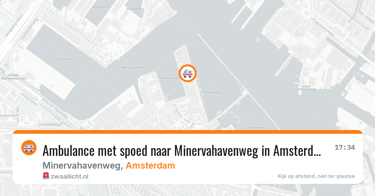 Ambulance met spoed naar Minervahavenweg in Amsterdam — 7 aug 2026