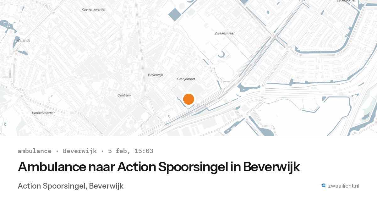 Ambulance naar Action Spoorsingel in Beverwijk — 5 feb 2026