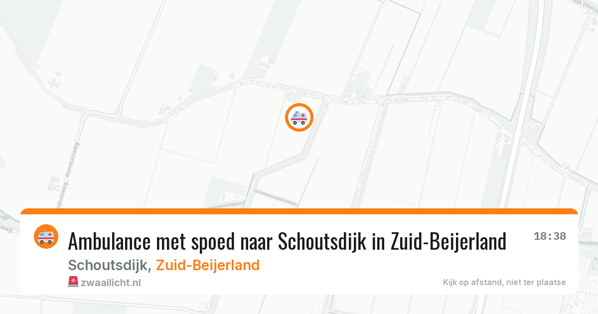 Ambulance met spoed naar Schoutsdijk in Zuid-Beijerland — 19 jan 2026