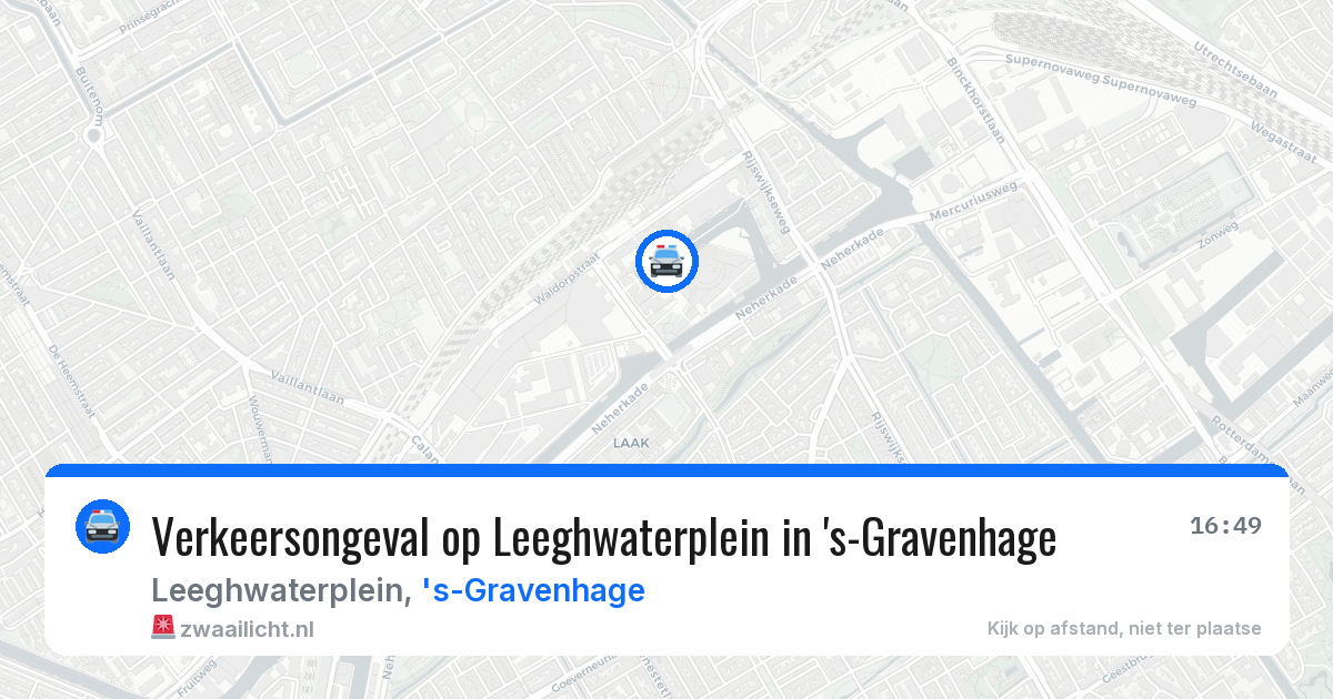 Verkeersongeval op Leeghwaterplein in 's-Gravenhage — 25 mei 2026