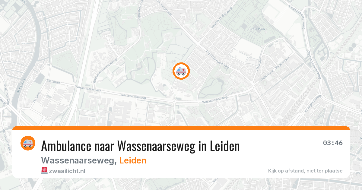 Ambulance naar Wassenaarseweg in Leiden — 12 aug 2026