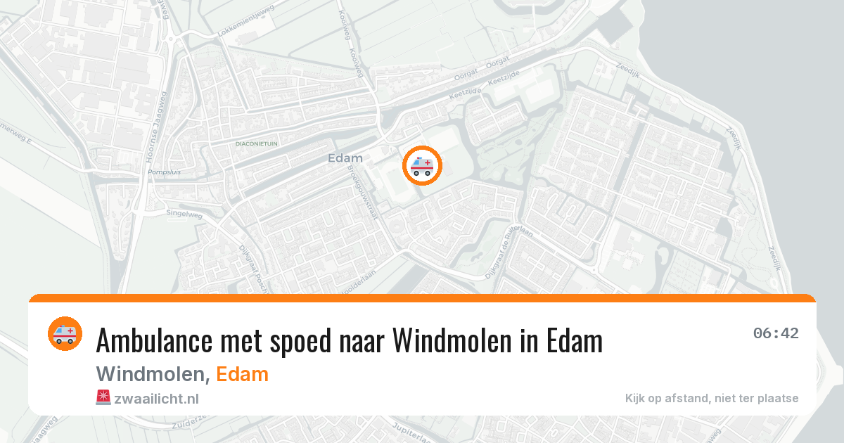 Ambulance met spoed naar Windmolen in Edam — 4 aug 2026