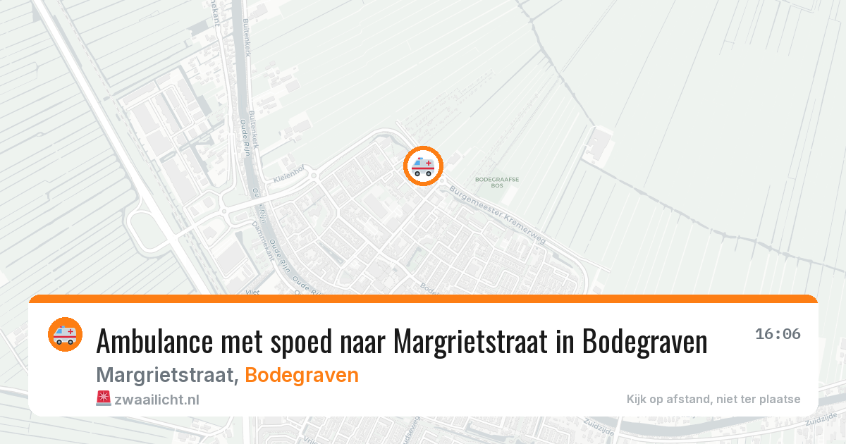Ambulance met spoed naar Margrietstraat in Bodegraven — 25 jun 2026