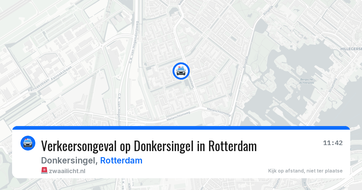 Verkeersongeval op Donkersingel in Rotterdam — 10 aug 2026