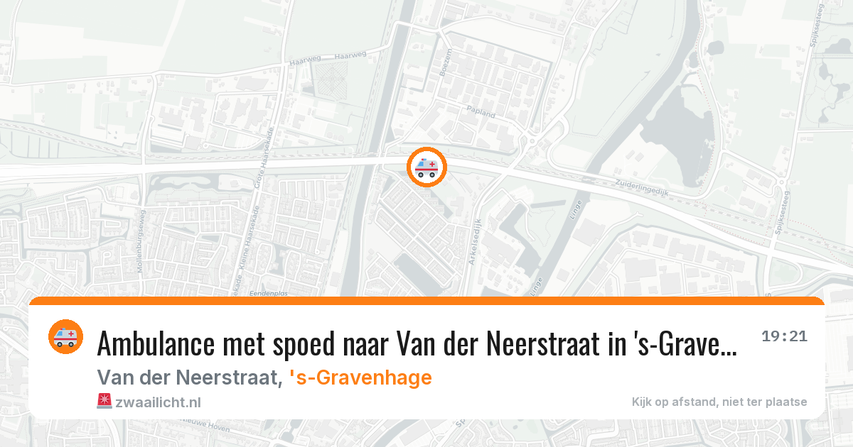Ambulance met spoed naar Van der Neerstraat in 's-Gravenhage — 31 mrt 2026