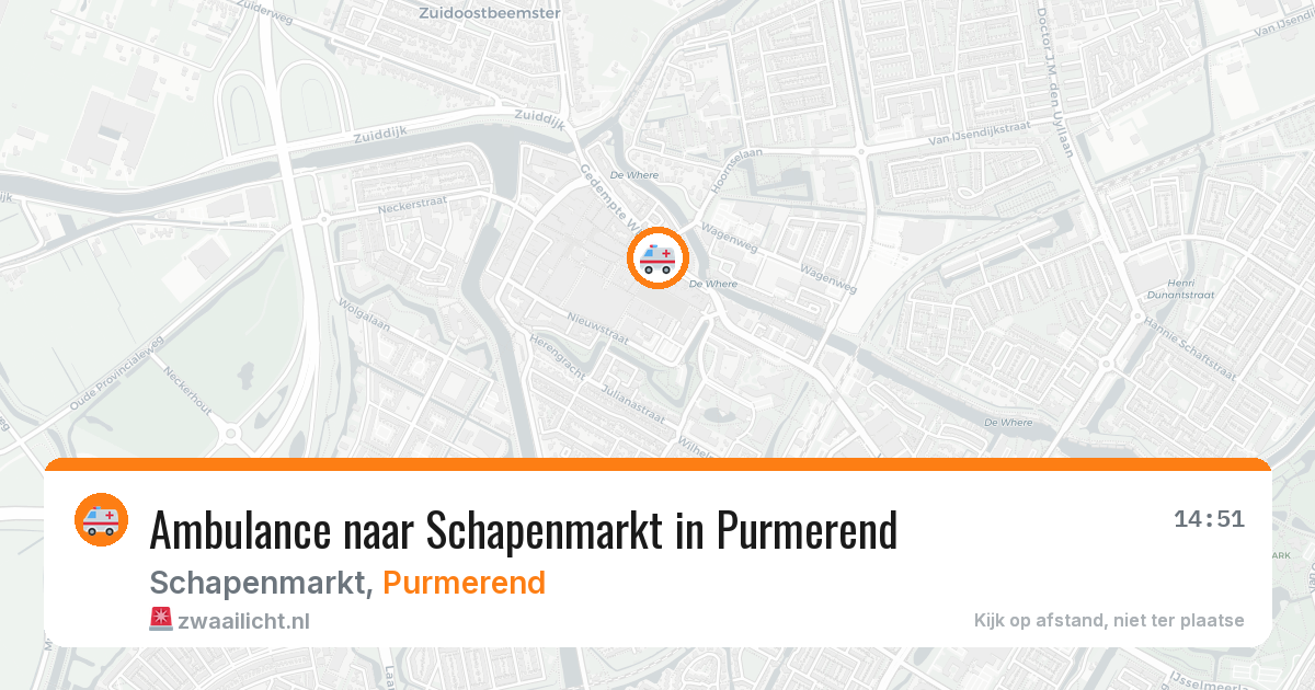 Ambulance naar Schapenmarkt in Purmerend — 24 jul 2026