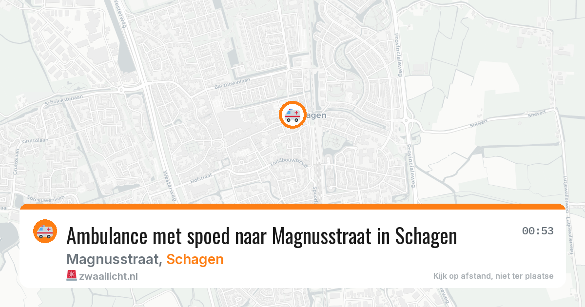 Ambulance met spoed naar Magnusstraat in Schagen — 4 jun 2026