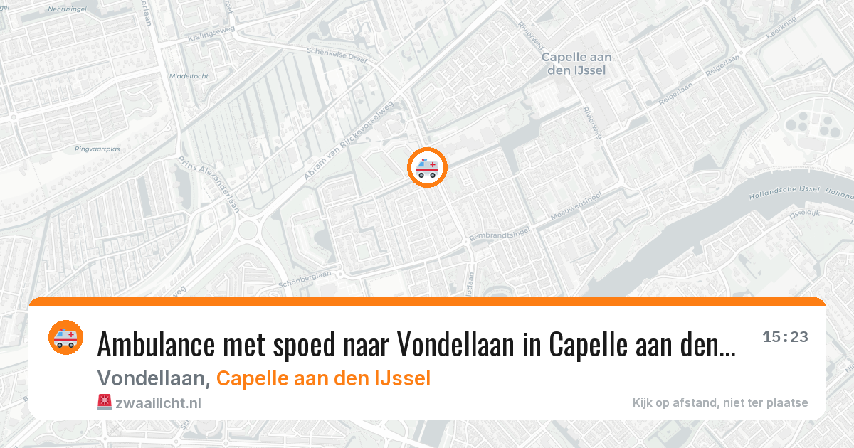 Ambulance met spoed naar Vondellaan in Capelle aan den IJssel — 4 mei 2026