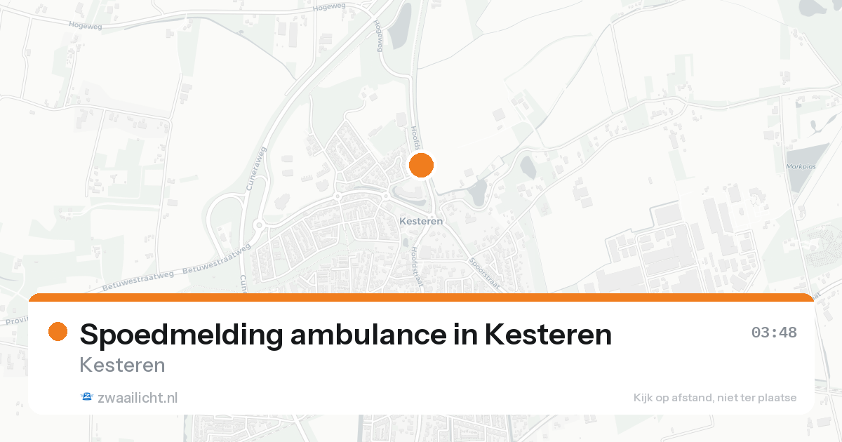 Spoedmelding ambulance in Kesteren — 26 jun 2026