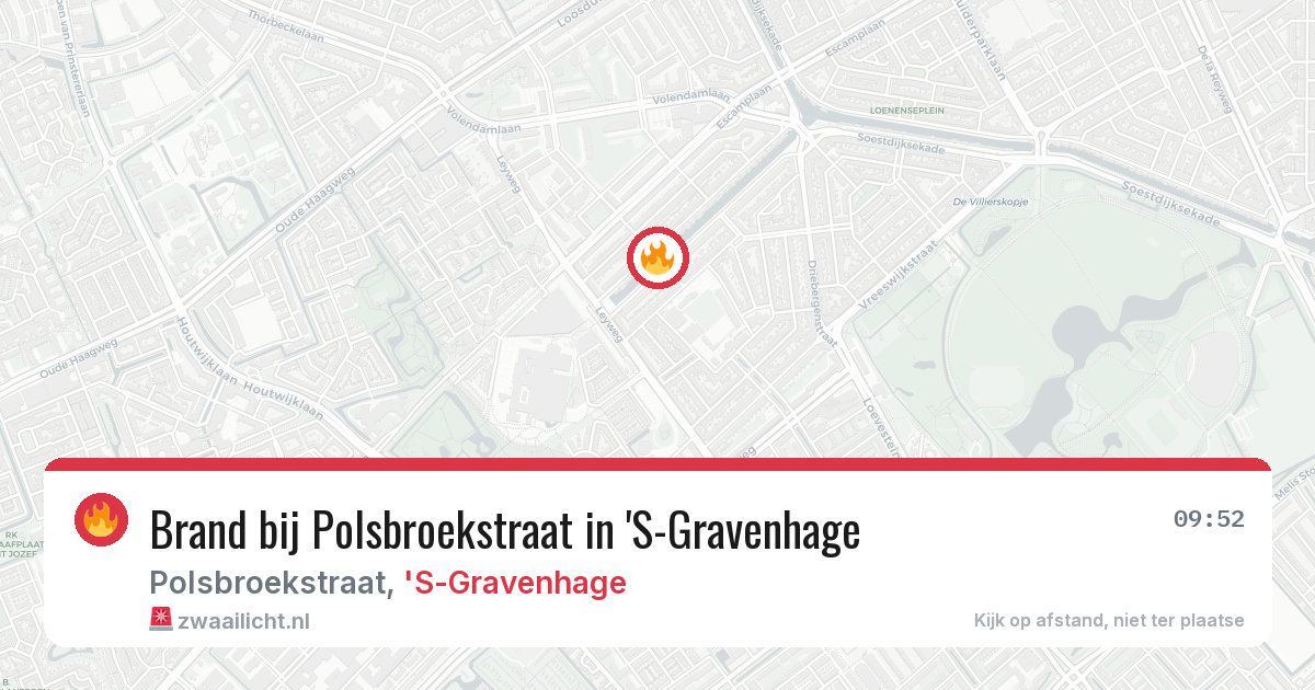 Brand bij Polsbroekstraat in 'S-Gravenhage — 20 jun 2026