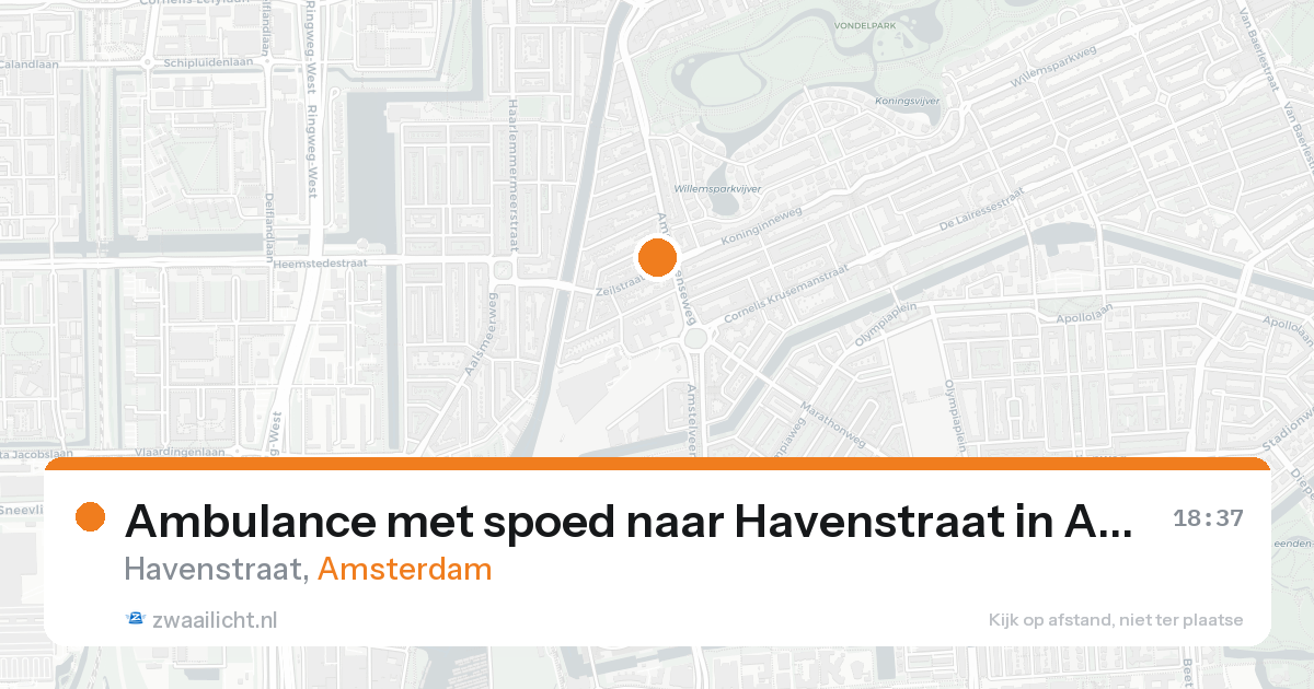 Ambulance met spoed naar Havenstraat in Amsterdam — 21 jul 2026