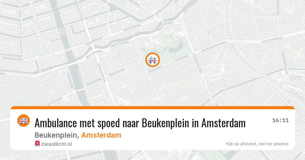 Ambulance met spoed naar Beukenplein in Amsterdam — 6 jul 2026