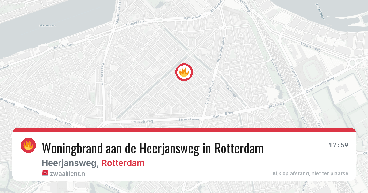 Woningbrand aan de Heerjansweg in Rotterdam — 4 jul 2026