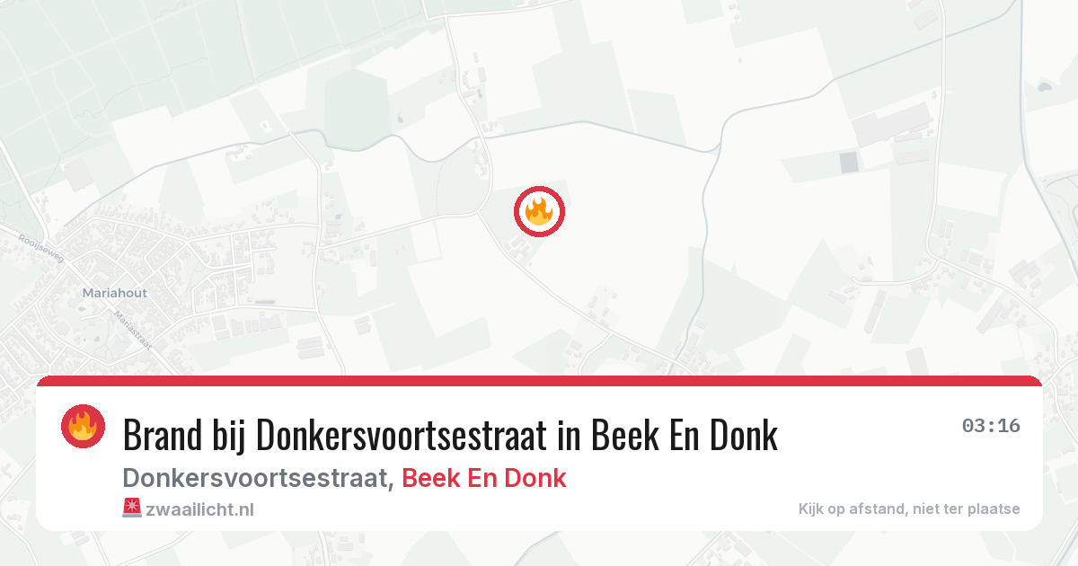 Brand bij Donkersvoortsestraat in Beek En Donk — 28 jun 2026